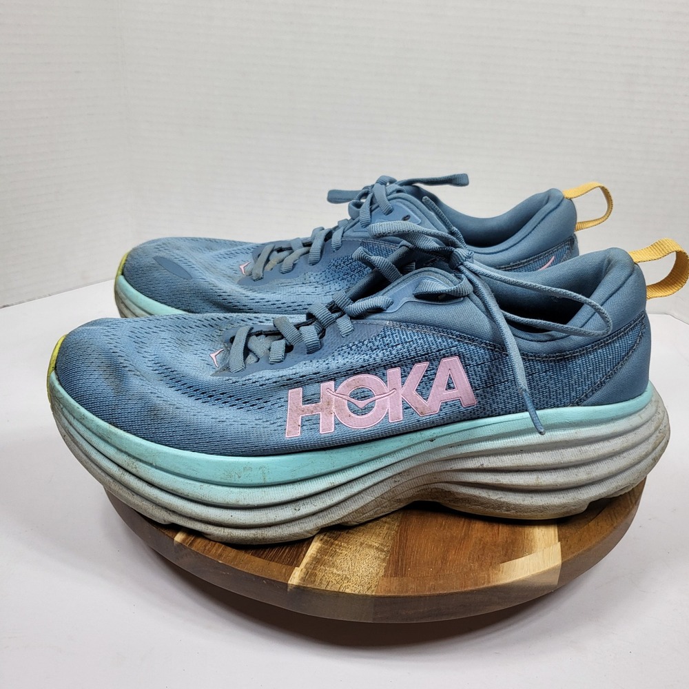 Hoka Bondi 8 Running Shoes Women 9 Blue Good Cushioned Mesh 1127952 SSK